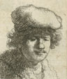 Rembrandt cu bonetă trasă pe frunte